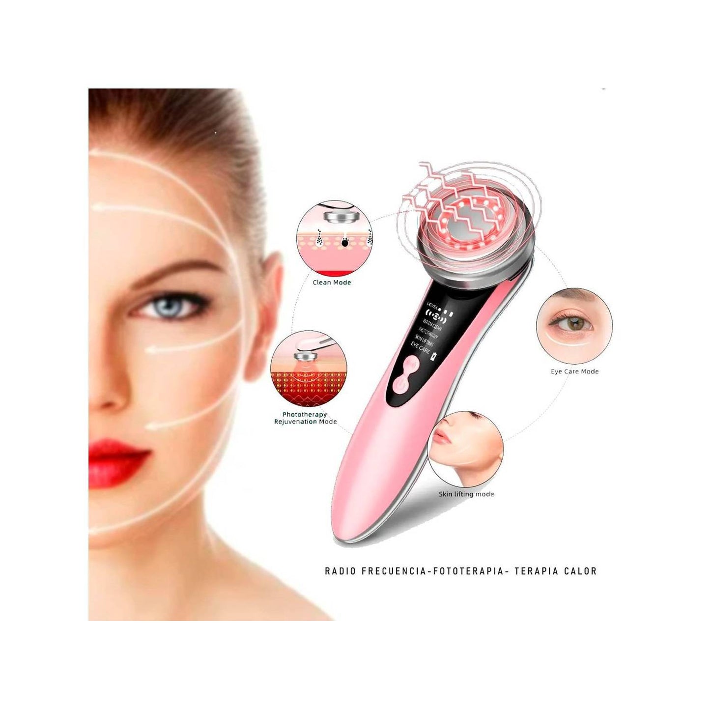 Masajeador Facial Antiarrugas / Fototerapia